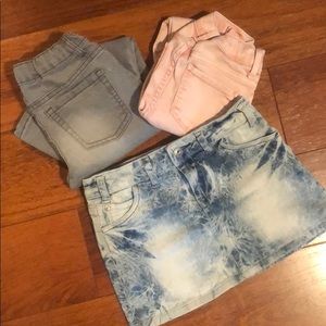 2 Pair of girls jeans